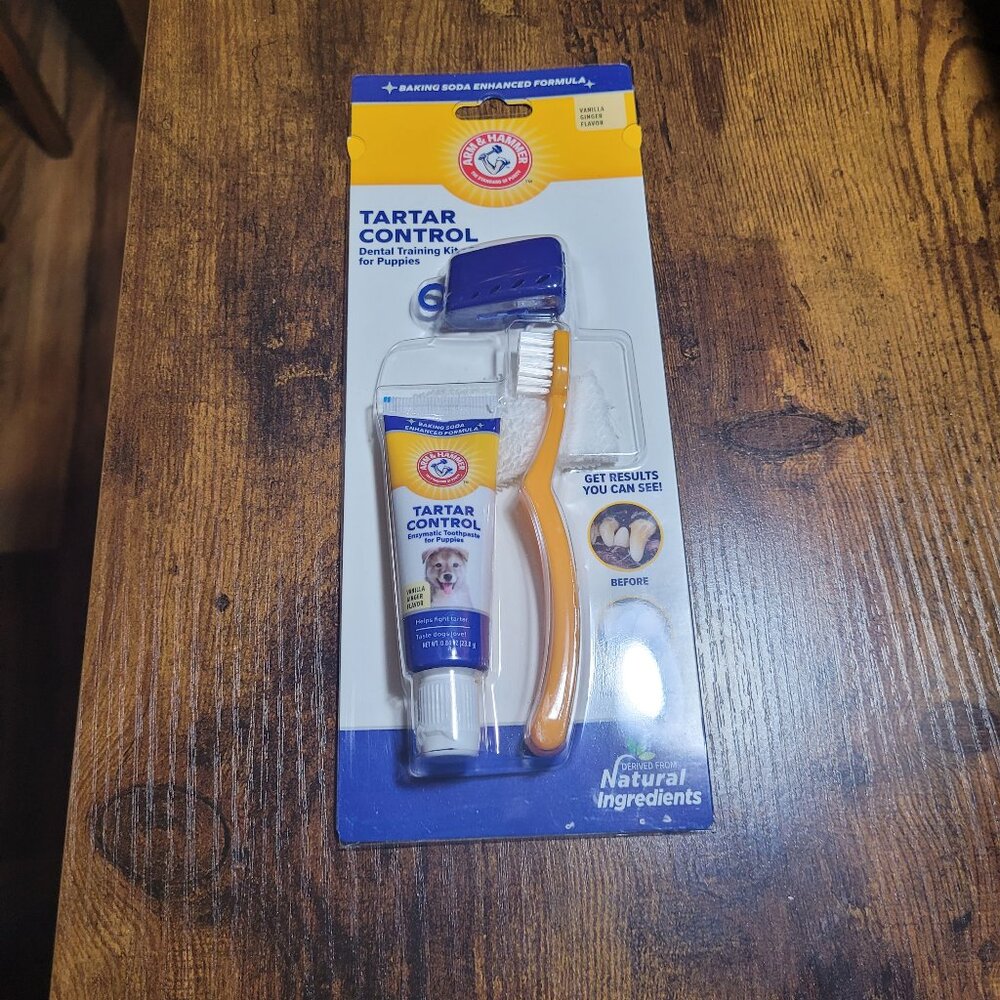 Arm & Hammer Dental Training Kit for Puppies Vanilla Ginger Flavor